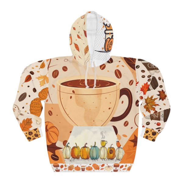 17733800996310952262_2048.jpeg Autumn Coffee & Pumpkin Hoodie – Cozy Fall Unisex Pullover