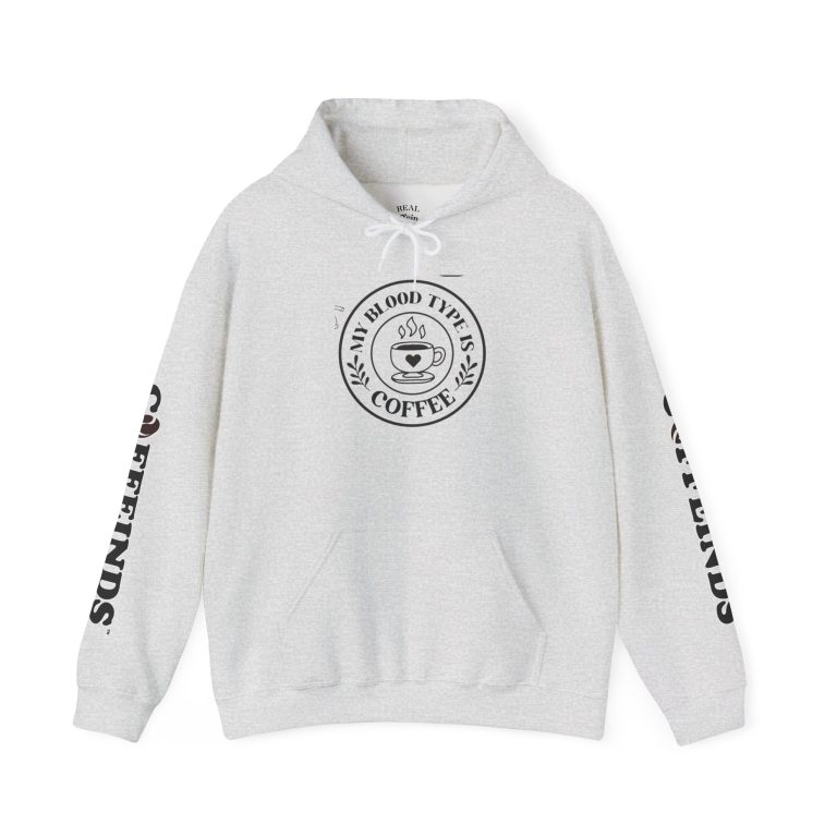 My Blood Type Is Coffee Hoodie - grey